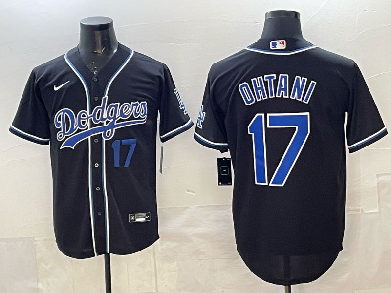 Men 2025 Los Angeles Dodgers #17 Ohtani Black Nike MLB Jersey style 088->los angeles dodgers->MLB Jersey